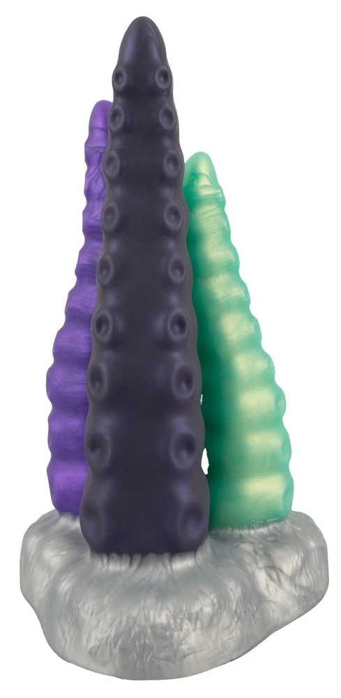 Beasty Cocks Triple Tentacle, Triple Tentacle 3er-Dildo in mystischer Tentakel-Optik mit flexiblem Design, starkem Saugfuß und reizvollen Strukturen